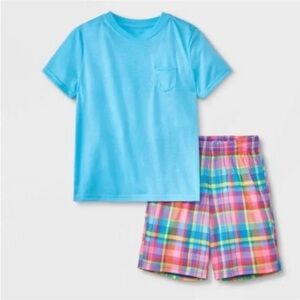 Cat & Jack Boys' 2pc Short Sleeve Top & Short Pajama Set
